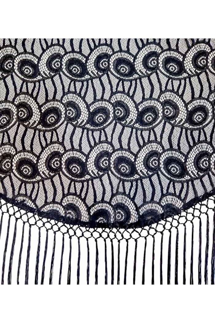 Châle foire uni/imprimé/lacé modèle Châle Femme - Dentelle Noir