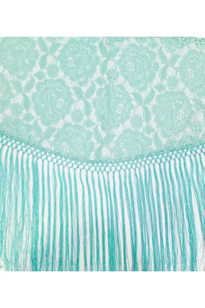  Fair shawl Plain/printed/lace shawl model Woman Shawl - Lace Verde Agua