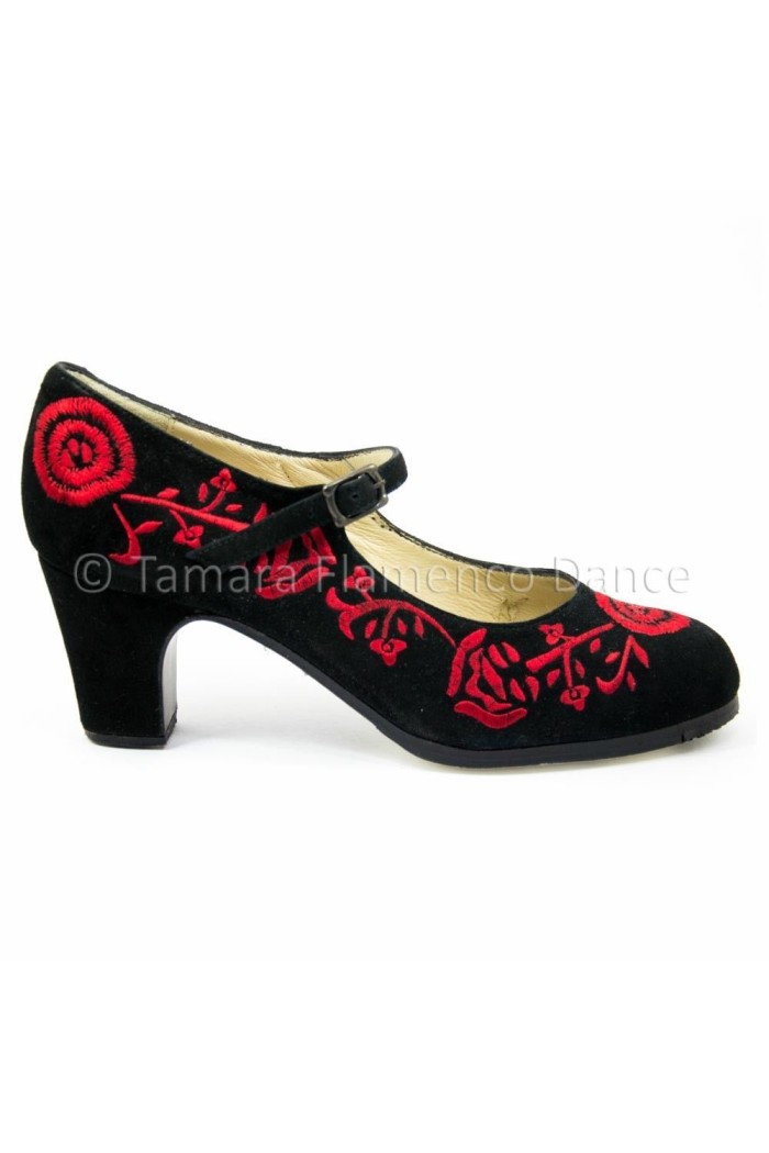 Zapatos de flamenco Profesionales Begoña Cervera modelo Zapatos de flamenco Bordado Correa II 