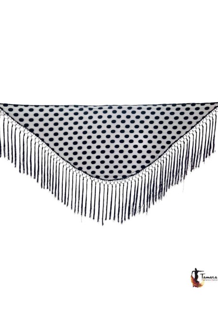 Fair shawl Plain/printed/lace shawl model Woman Shawl - Polka dots Black