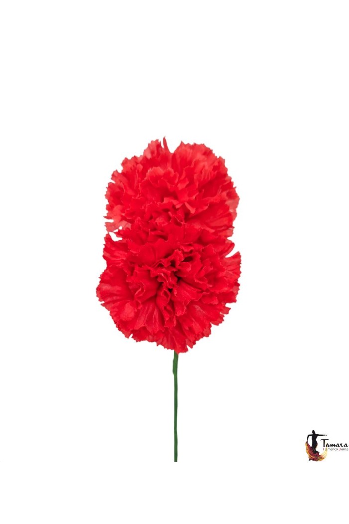 Fleurs de flamenco (pour cheveux) modèle Couple d'Oeillets Rouge