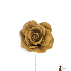 Flores de Flamenca modelo Flor flamenca con Tul - 14 cm Negro