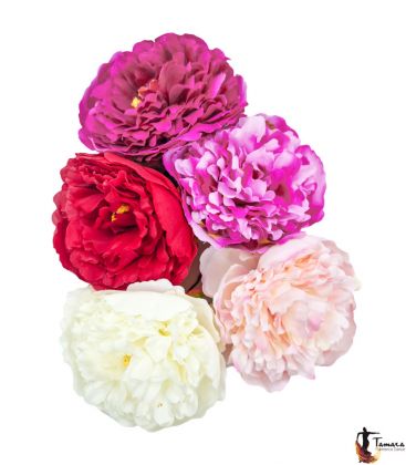 fleurs de flamenco pour cheveux - - Fleur Flamenca Pivoine - 12 cm