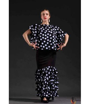 faldas flamencas mujer en stock - Falda Flamenca TAMARA Flamenco - Zagala - Punto elástico y crep (En Stock)