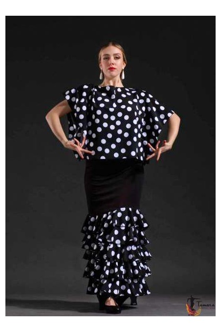 Faldas flamencas MUJER modelo Falda flamenco Zagala - Punto elástico y crep 