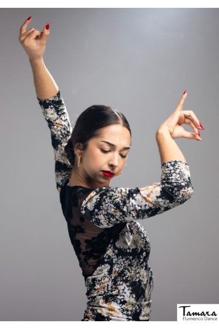  Body/Camiseta flamenca MUJER model Tierra body - Elastic knit print Colourful floral print