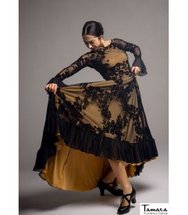 vestidos flamencos mujer bajo pedido - Vestido flamenco Dave Dans - Sobrevestido Raiz - Tul elástico y terciopelo