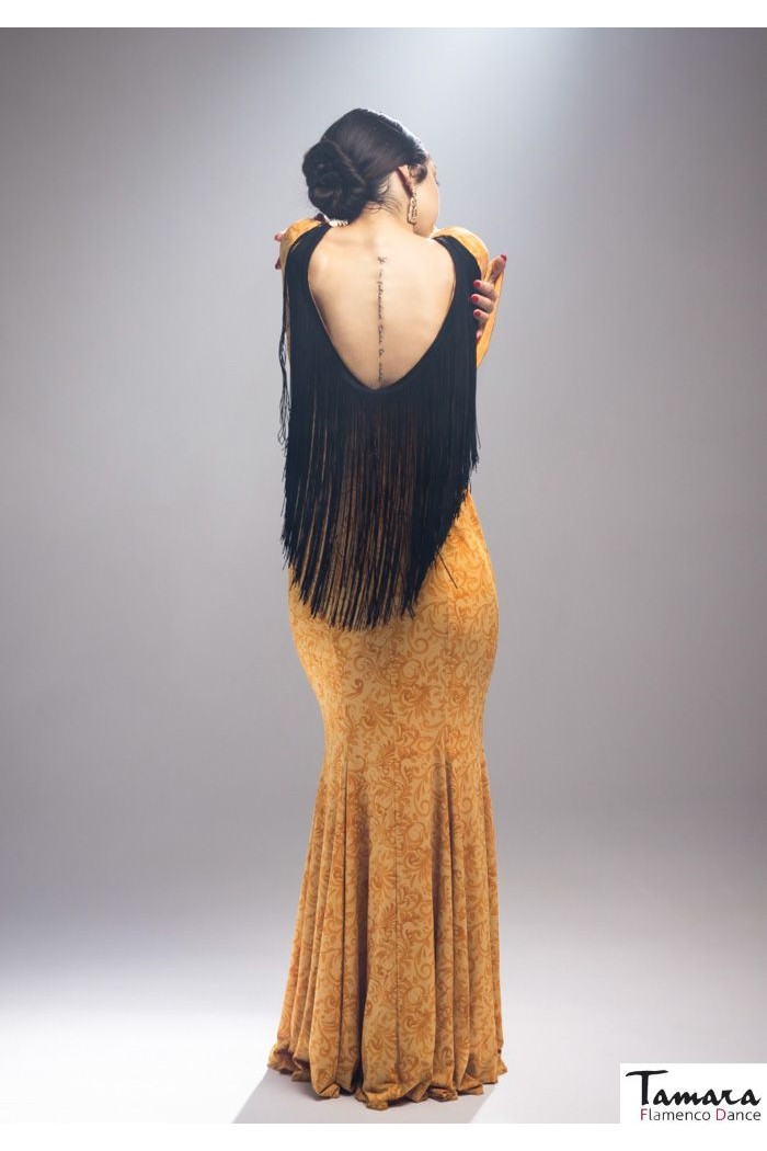 Robes flamenco FEMME modèle Robe flamenco Lei - Tricot élastique Imprimé floral coloré