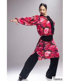 bodyt shirt flamenco woman by order - Maillots/Bodys/Camiseta/Top TAMARA Flamenco - Ceniza T-shirt - Elastic knit