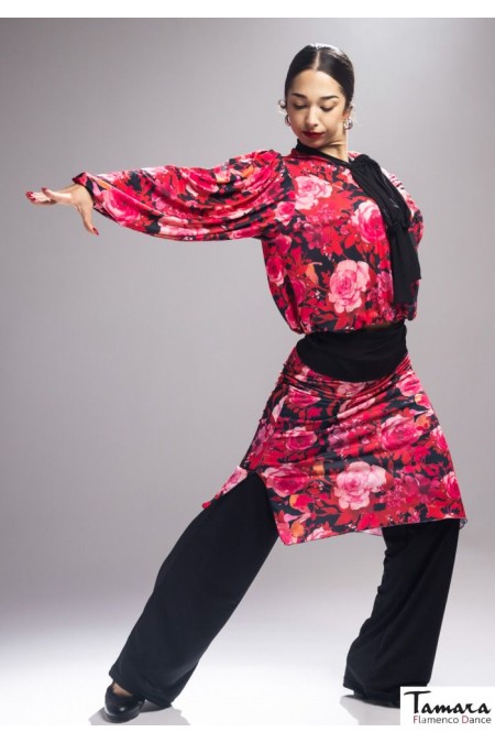  Body/Camiseta flamenca MUJER model Ceniza T-shirt - Elastic knit Black