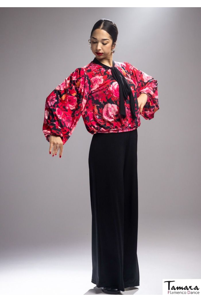  Flamenco skirts WOMAN model Casino Pants - Elastic knit Black