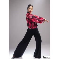 Faldas flamencas MUJER modelo Pantalon Casino - Punto elástico Negro