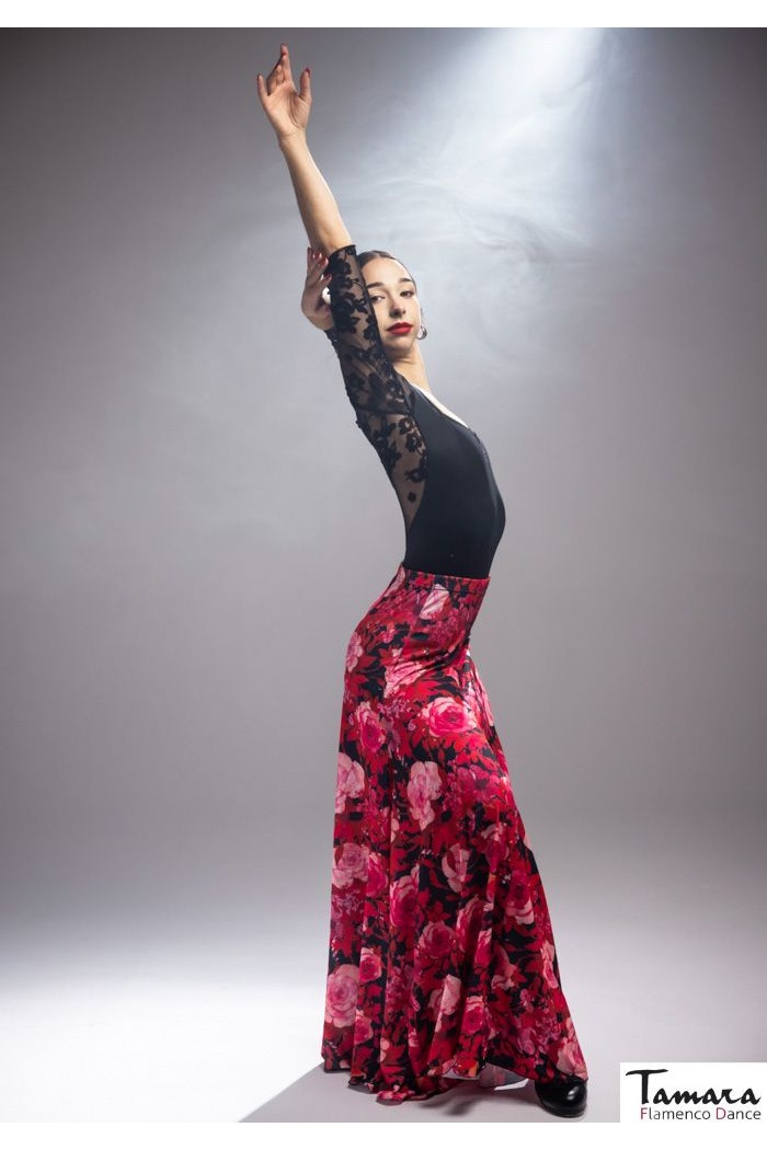  Flamenco skirts WOMAN model Flamenco skirt Cala skirt - Elastic knit Printed 
