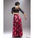 jupes de flamenco femme sur demande - Falda Flamenca DaveDans - Jupe Casilda - Tricot élastique Imprime
