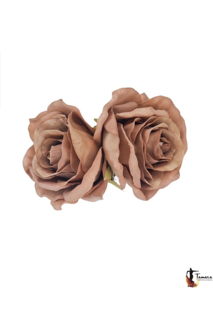  Flowers - Flamenco model Pair of Roses flamenca Camel
