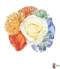 Ramillete flores flamenca - Diseño 3 Grande