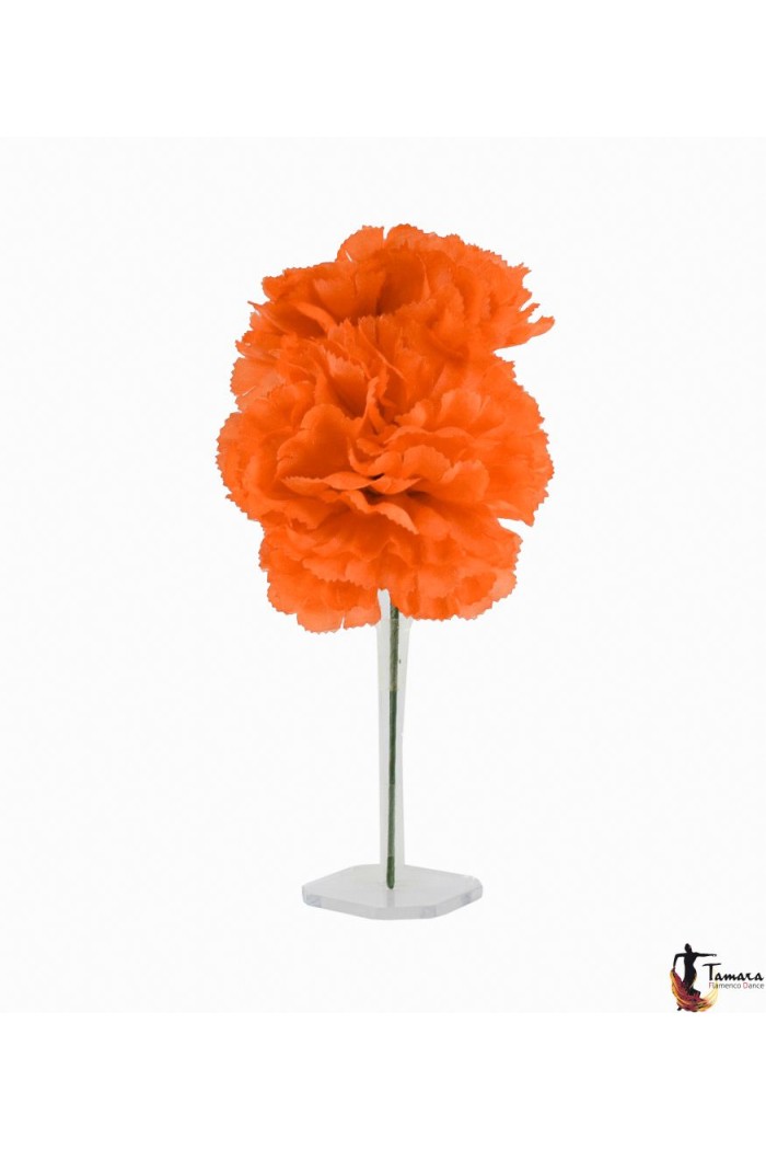 Fleurs de flamenco (pour cheveux) modèle Couple d'Oeillets Orange