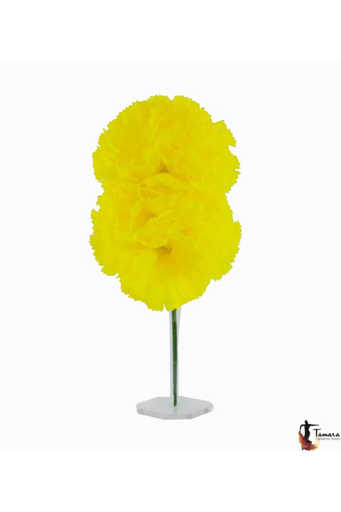  Flowers - Flamenco model Couple of carnations Yellow