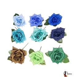 Fleurs de flamenco (pour cheveux) modèle Fleur Flamenca Malagueña - 10 cm Pistache