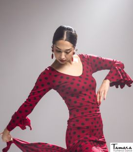bodyt shirt flamenco woman by order - Maillots/Bodys/Camiseta/Top TAMARA Flamenco - Agua T-shirt - Elastic knit printted
