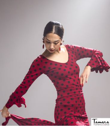 bodycamiseta flamenca mujer bajo pedido - Maillots/Bodys/Camiseta/Top TAMARA Flamenco - Camiseta Agua - Punto elástico Estampado