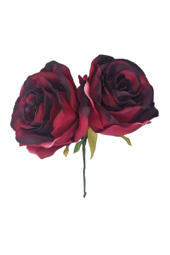 Fleurs de flamenco (pour cheveux) modèle Couple de roses flamenca Bordeaux