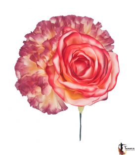 Ramillete flores flamenca - Diseño 7 Mediano