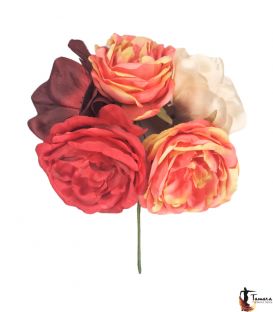 Ramillete flores flamenca - Diseño 30 Grande