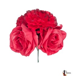 Fleurs de flamenco (pour cheveux) modèle Bouquet fleurs Flamenco - Modèle 26 Grand 
