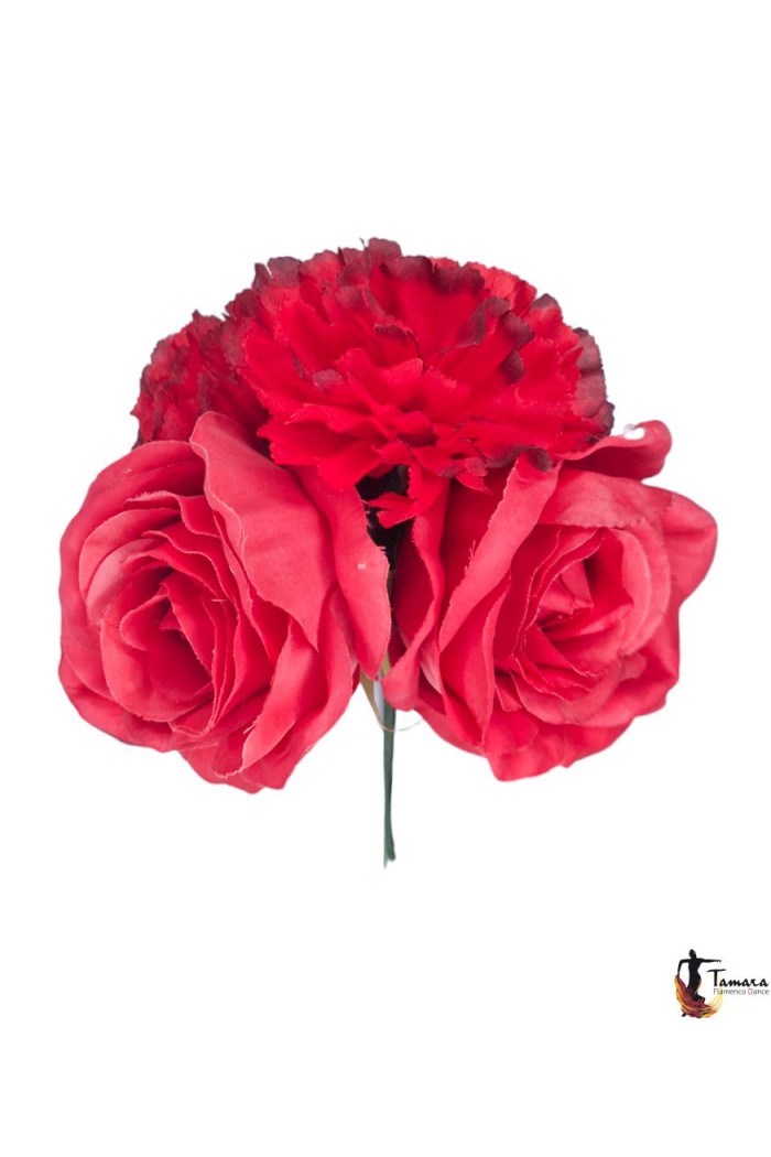 Fleurs de flamenco (pour cheveux) modèle Bouquet fleurs Flamenco - Modèle 26 Grand 