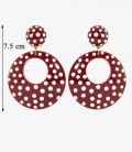 Flamenco Earrings - White Polka Dots 5.5 cm