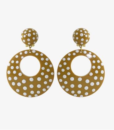 flamenco earrings in stock - - BIG Earrings - Personalized Polka dots