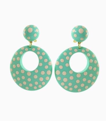 flamenco earrings in stock - - BIG Earrings - Personalized Polka dots