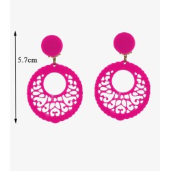 Pendientes de Flamenca modelo Pendientes 5.7 cm Acetato Rojo