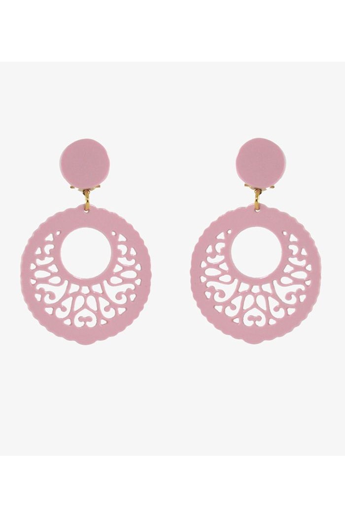  Flamenco earrings model Earrings 5.7 cm Acetate Pink