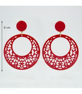 Earrings 8 cm Acetate - In Stock