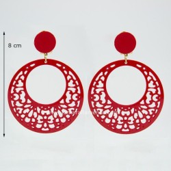 Pendientes de Flamenca modelo Pendientes 8 cm Acetato Fuxia