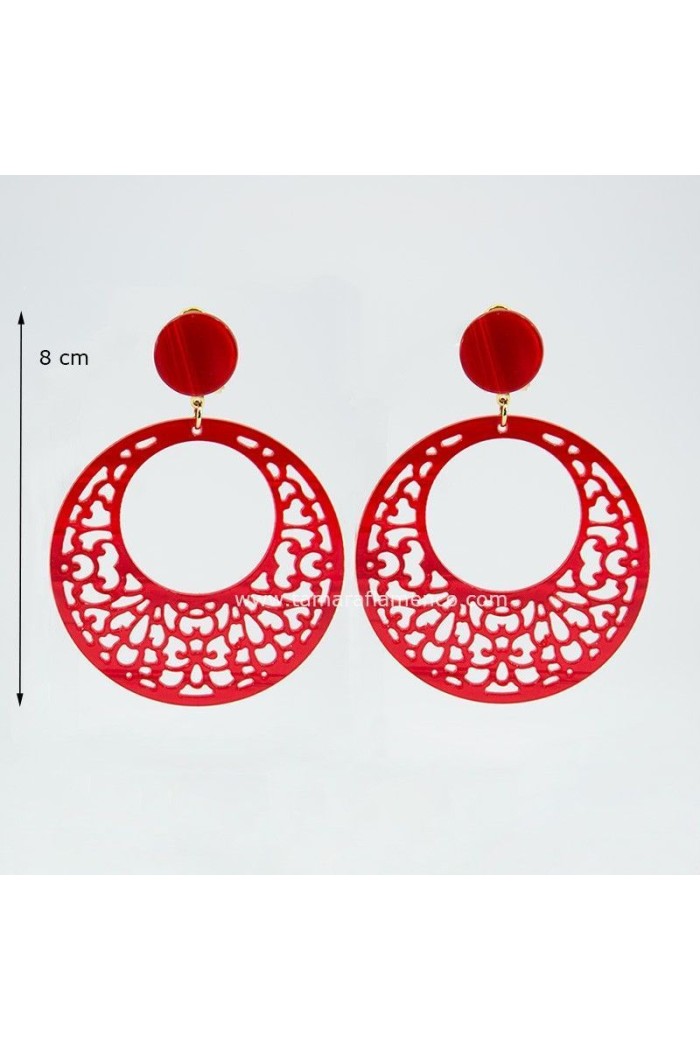  Flamenco earrings model Earrings 8 cm mother of pearl Beige mother-of-pearl