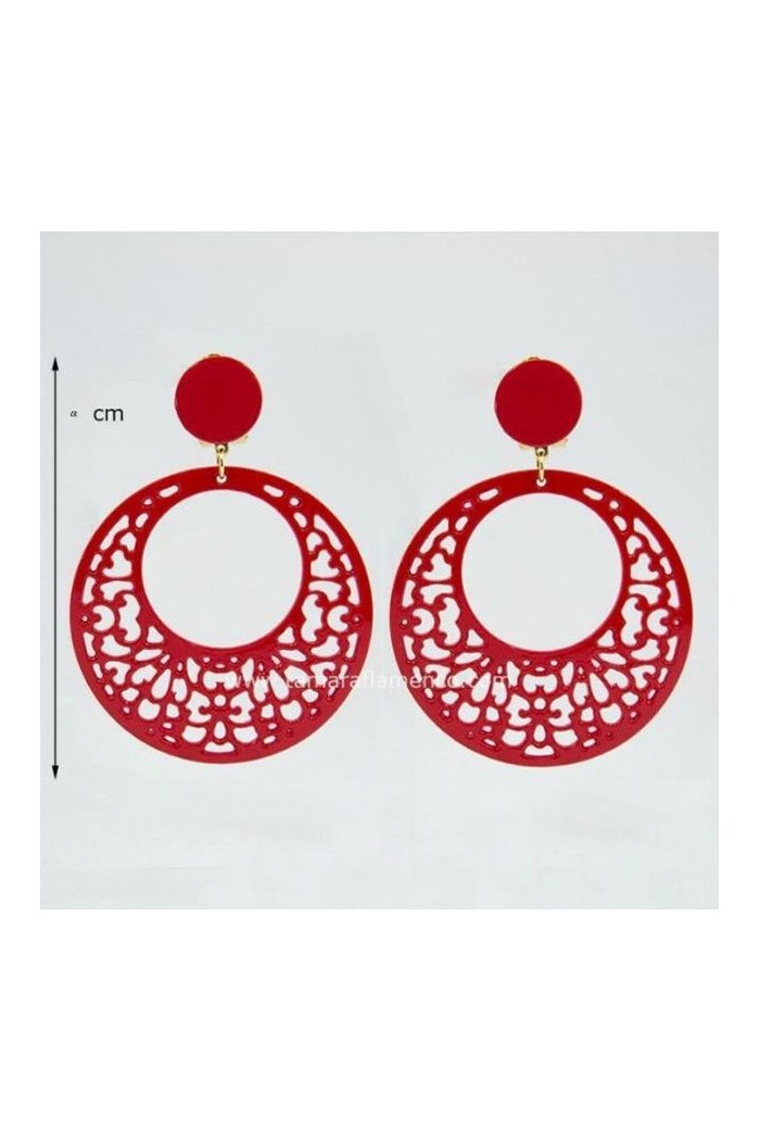  Flamenco earrings model Earrings 10cm Acetate Cardinal