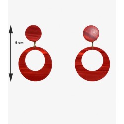 Accessoires de flamenco Outlet modèle Boucles d'oreilles 5 cm Nacré Violet nacré