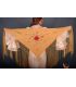 triangular embroidered manila shawl by order - - Roma Shawl - Multicolor Red Embroidered