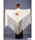triangular embroidered manila shawl by order - - Roma Shawl - Multicolor Red Embroidered