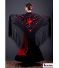 Roma Shawl - Red Embroidered
