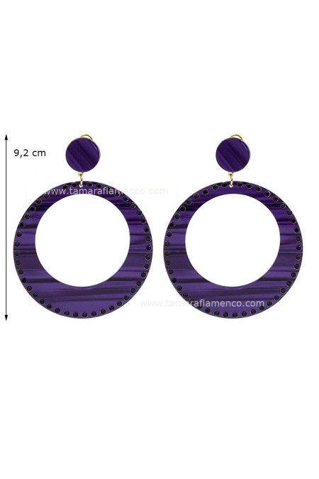 Pendientes de Flamenca modelo Pendientes 16 - Nacar con piedras Nacar Clasico