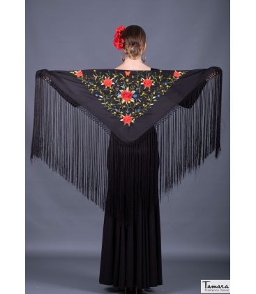 flamenco embroidered shawl by order - - Florencia Shawl - Multicolor Embroidered