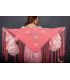 flamenco embroidered shawl by order - - Florencia Shawl - Pink tons Embroidered