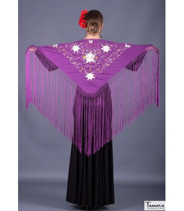 flamenco embroidered shawl by order - - Florencia Shawl - Earth tons Embroidered