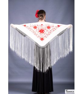 Florencia Shawl - Red Embroidered