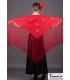 châle flamenco brodé en stock - - Châle Florencia - Brodé rouge (En Stock)