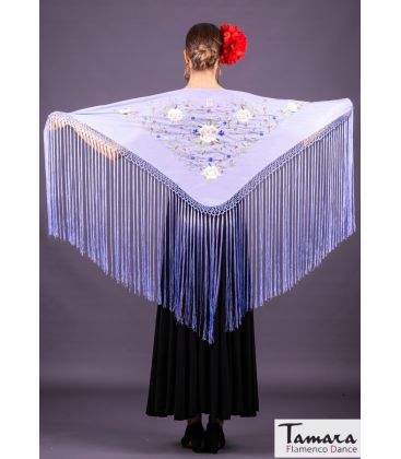 flamenco embroidered shawl by order - - Florencia Shawl - Earth tons Embroidered